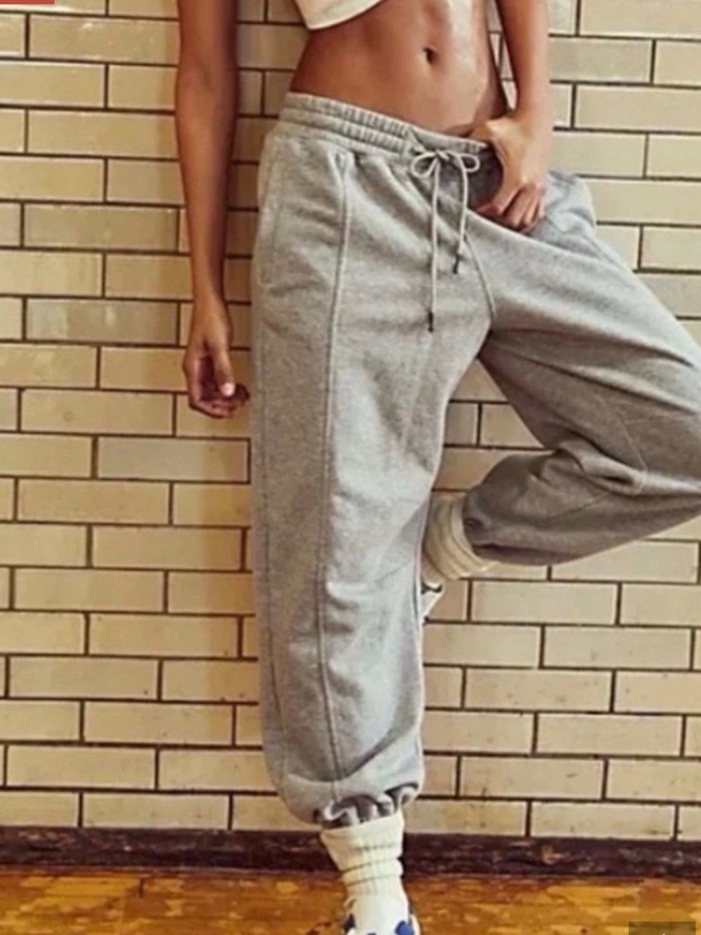 Free People Movement Sprint To The Finish Grey Sweatpants Small
